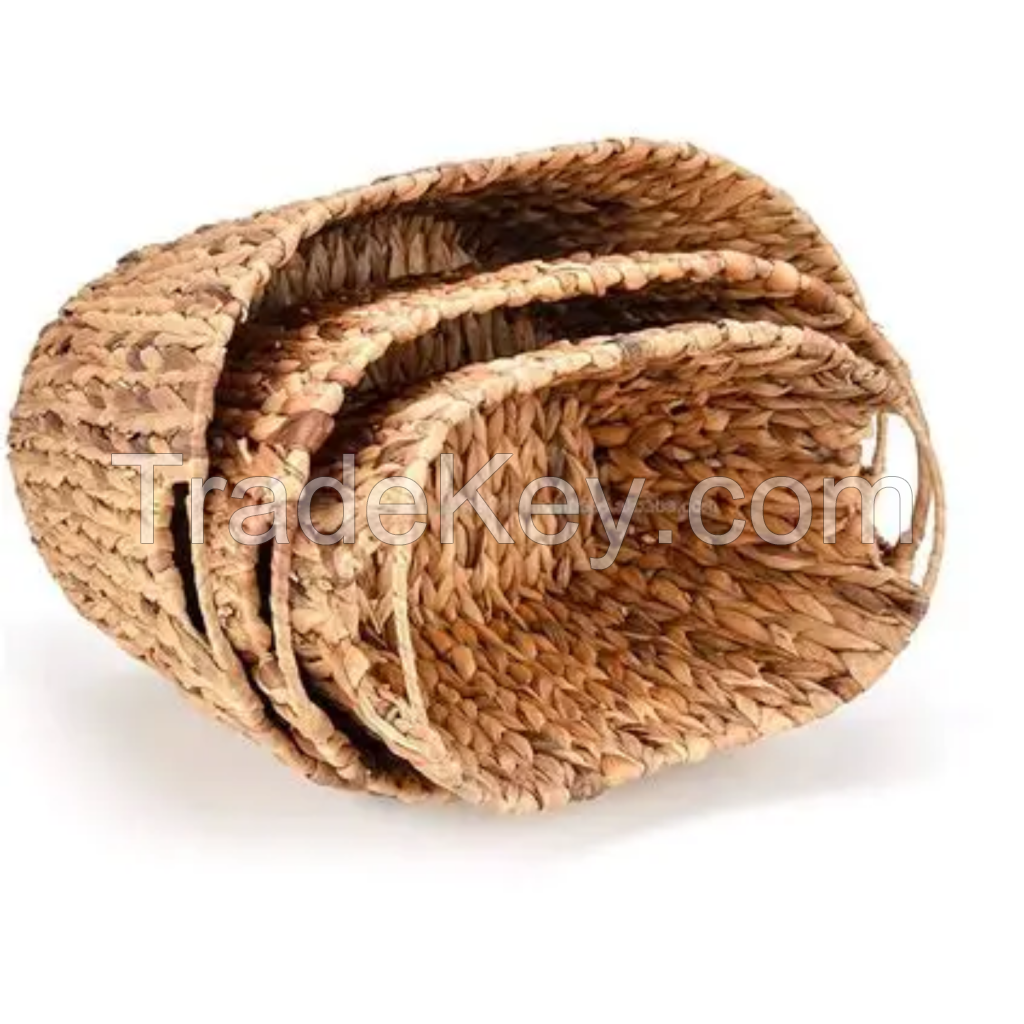 WATER HYACINTH CLOTHES BASKET HANDMADE FROM VIETNAM