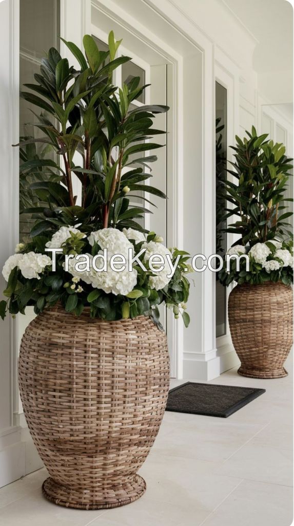 PREMIUM RATTAN PLANTER HANDMADE ECO FRIENDLY