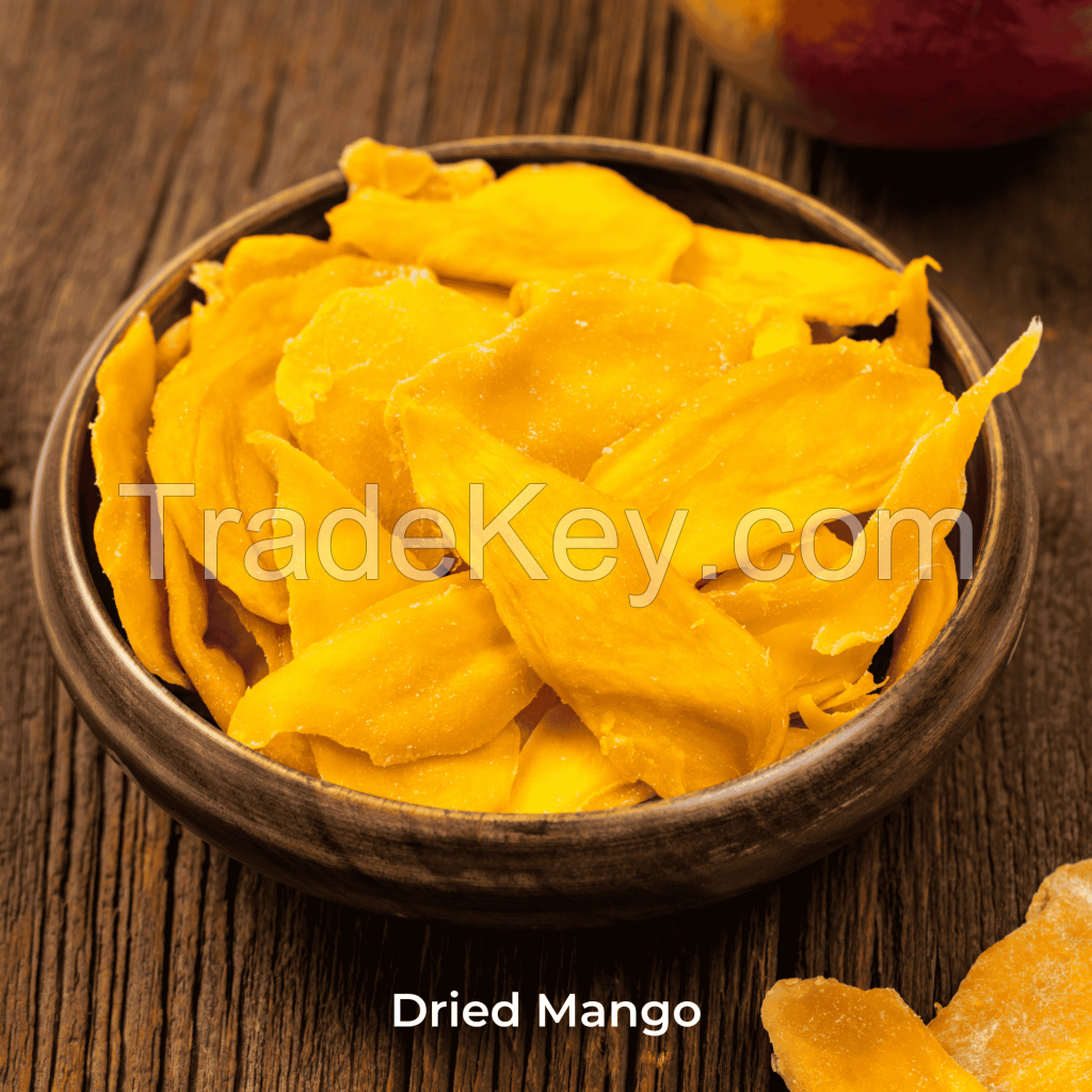 Organic Dried Mango Slices 100% Natural Tropical Fruit Bulk Exporter from Vietnam