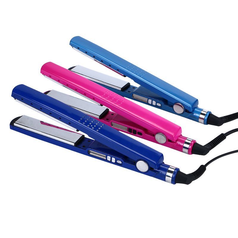 Hair Straightener New Flat Iron Straightening Iron 1/4&quot; Titanium Alloy LED Display Styling Tools 5 Adjustable Temperature