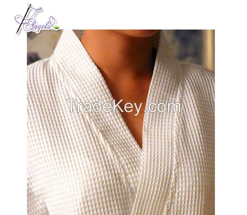 Super Water Absorption White men luxury Kimono Collar Waffle Bathrobe Turkish Cotton Sleepwear