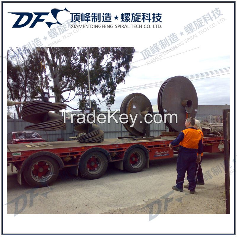 Sectional screw flights for Concrete Mixer