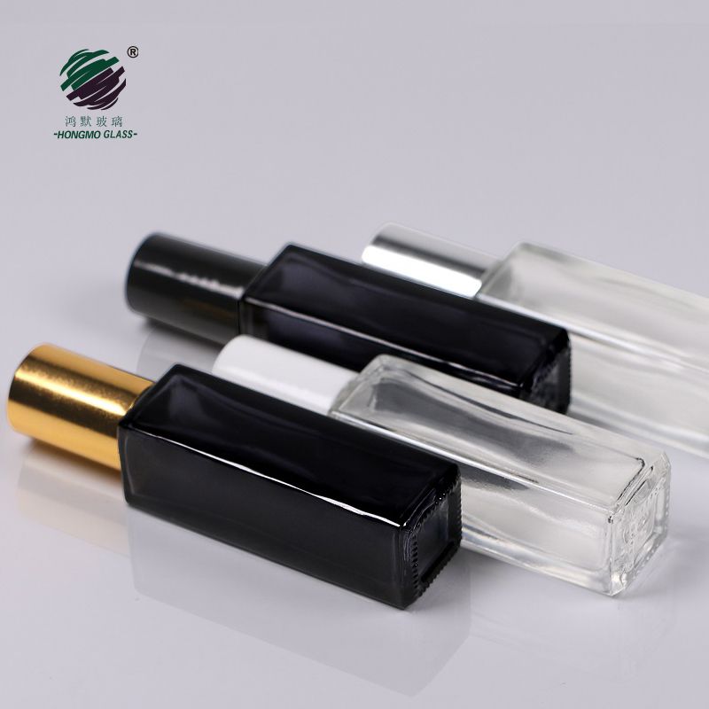 1/3 oz 10ml 10 ml square glass roll on perfume bottle roll on essential oil bottle