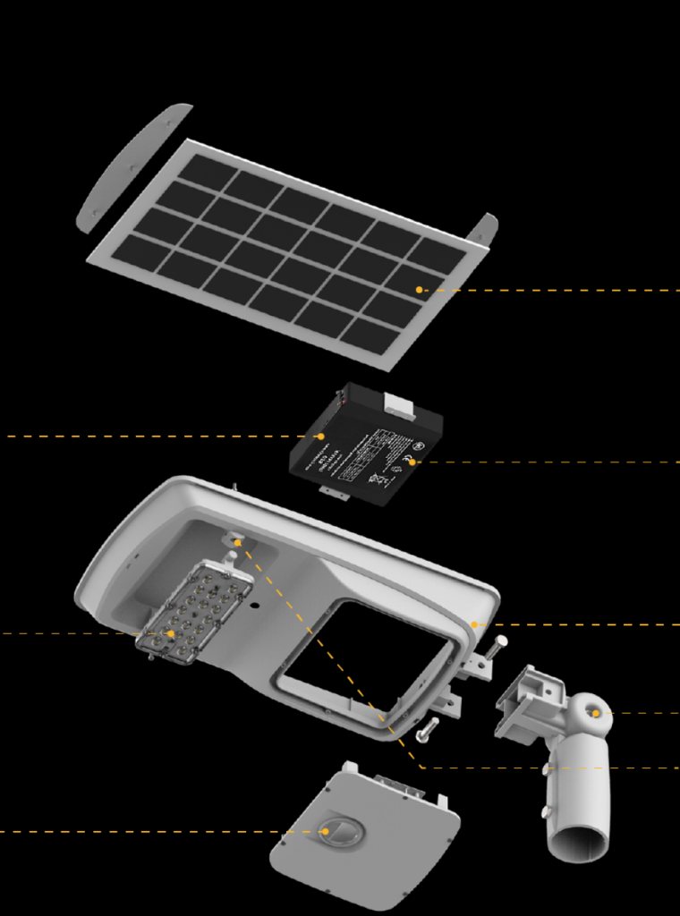 Thailight Solar Street Light All-in-one Street Lighting with 200lm/w UL, CE, GS