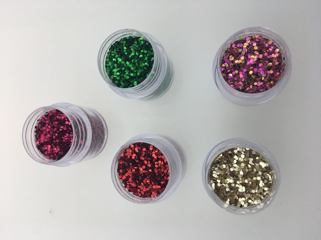 Hexagonal PET Glitter Powder Christmas Poly Flake Festival Wholesale Bulk Glitter