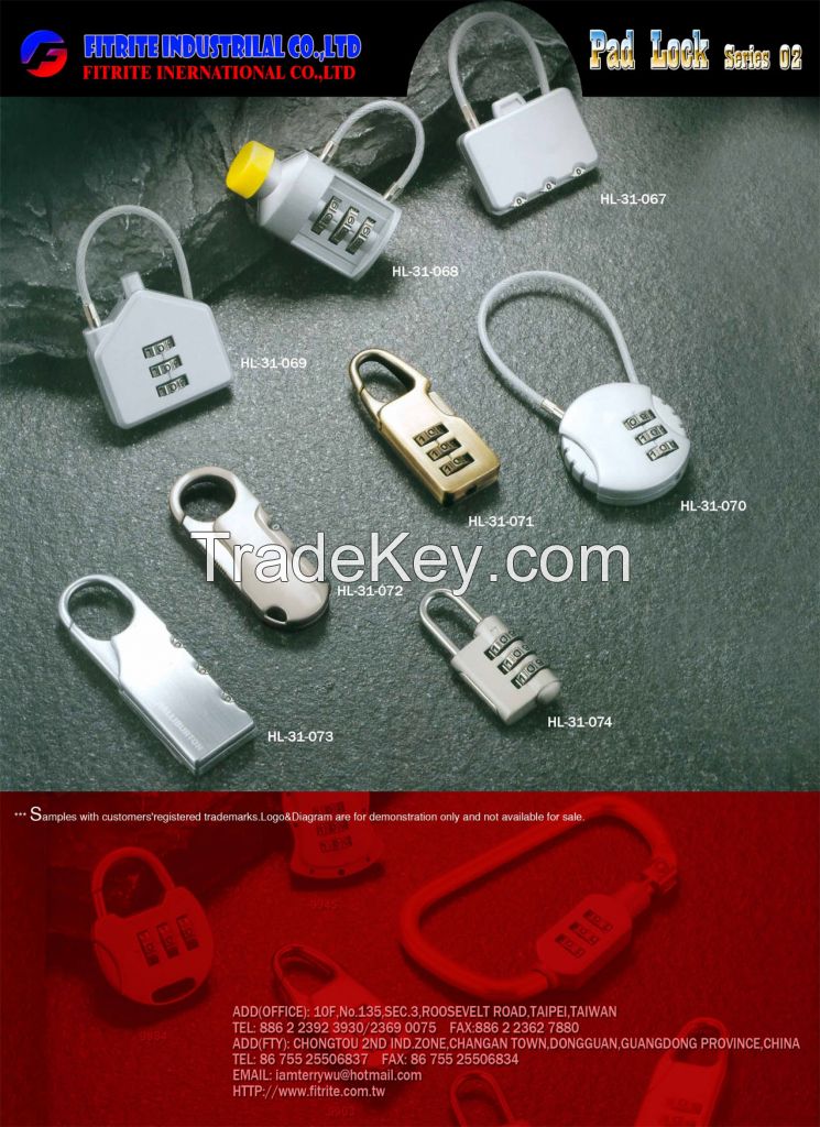 Luggage Locks, Bag Closures, Turn Locks, Pad Locks