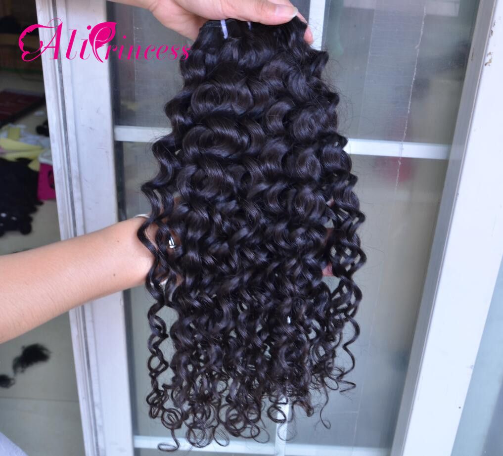 Spiral Curly Virgin Human Hair Weaves