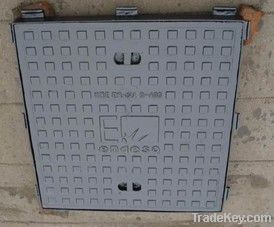 Square manhole cover and frame