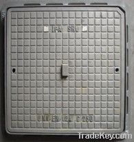 Square manhole cover and frame