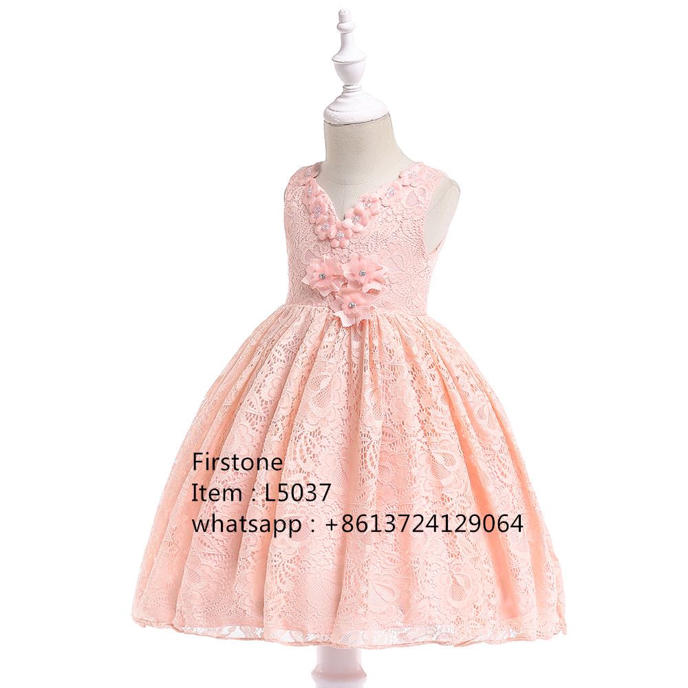 Elegant Fancy Birthday Party Dresses Fashion Kid Frock Girl Dress  Baby Girls  L5037