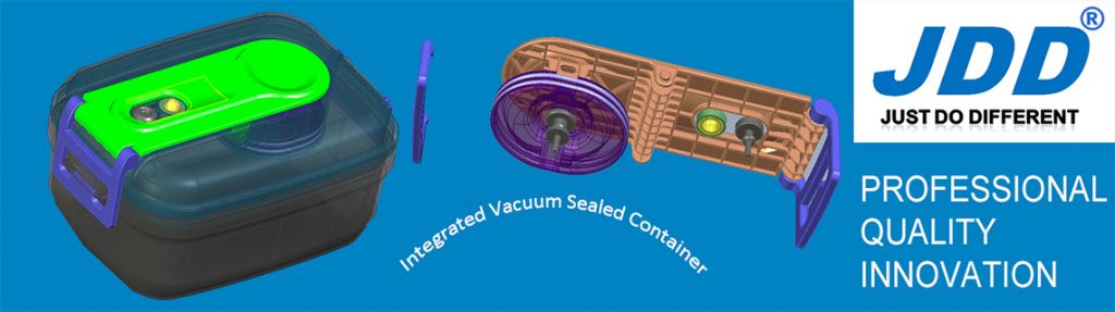 Integral vacuum sealed container