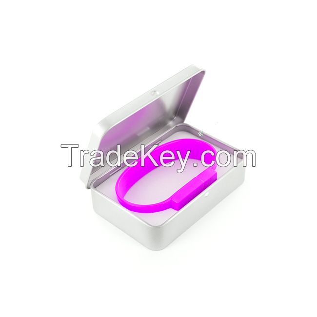High popular corperation give-away slim promotional USB wristbands