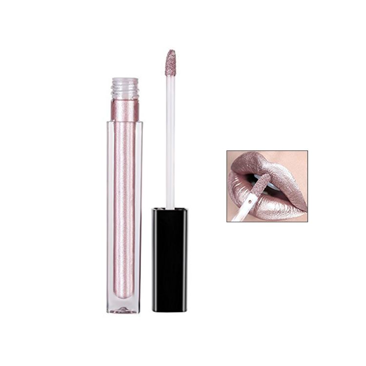 Lipstick Matte Liquid Metallic Pink Lip Plumper Gloss