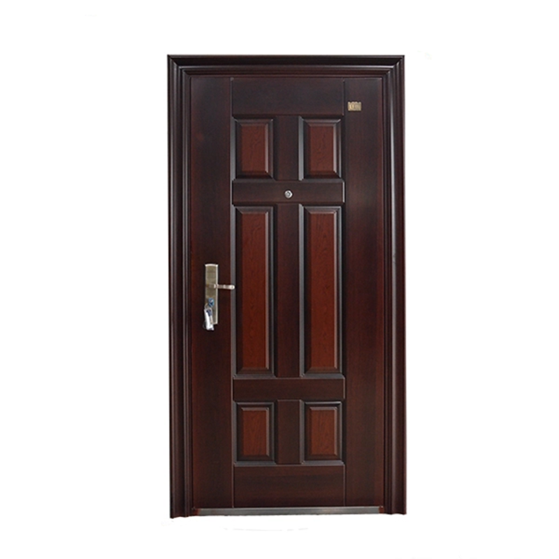 Powder coating or heat transf steel security door made in China