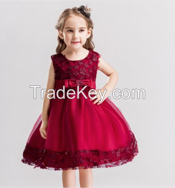 Children Wedding Party Dresses Kids Evening Ball Gowns