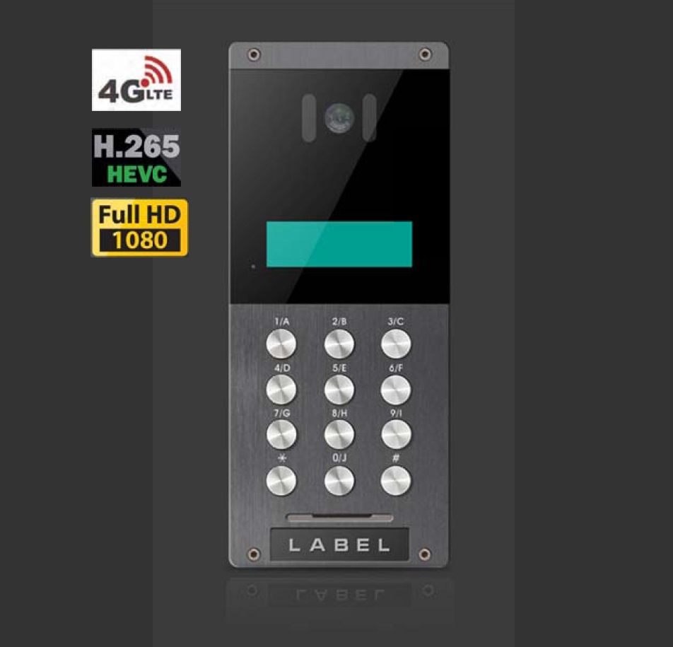 1080P 4G LTE Video Door Phone with iOS and Android APP, SIM card, H.265+ video, Multi Apartments