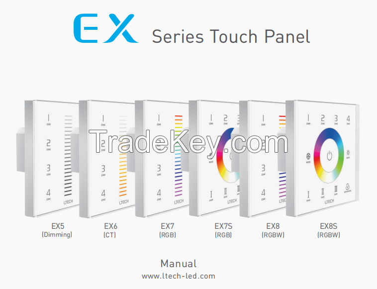 EX8S RGBW Touch Panel (4 zones)