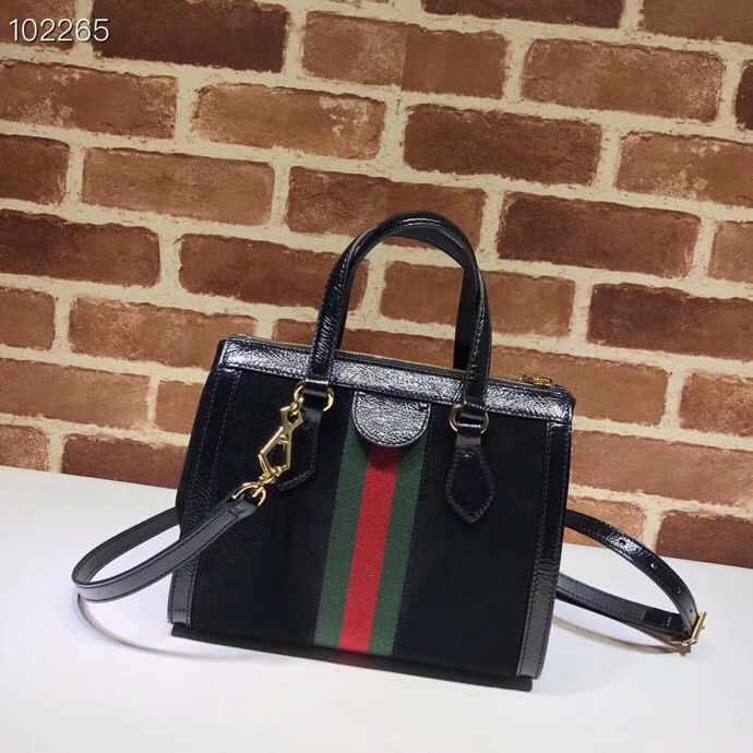 Fashion OEM Black Patent Leather Trim Shoulder Bag For Women Lady Girl