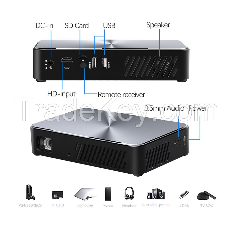 inProxima J10 DLP SMART Mobile travel projector with 8,000mAh Battery, 880 lumens brightness full hd better than LCD projector