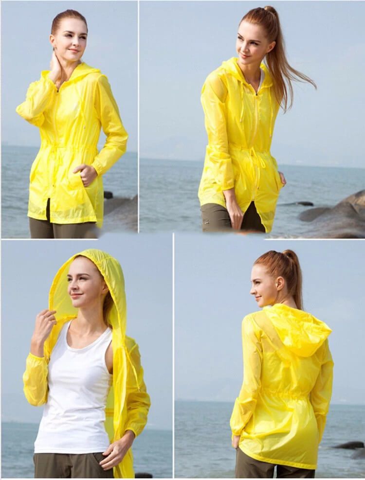 Hooded breathable waterproof windproof anti-UV 20D Nylon Windbreaker Summer Jacket