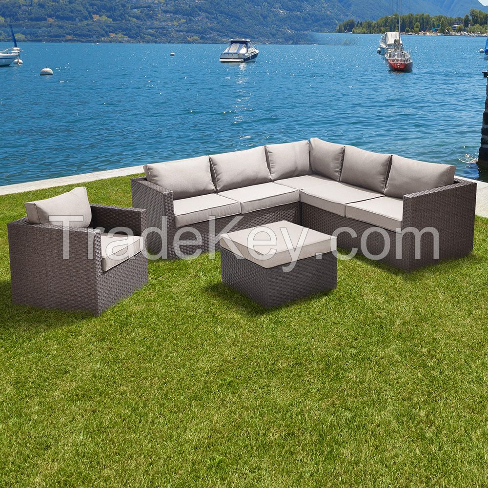 Poly rattan furniture set