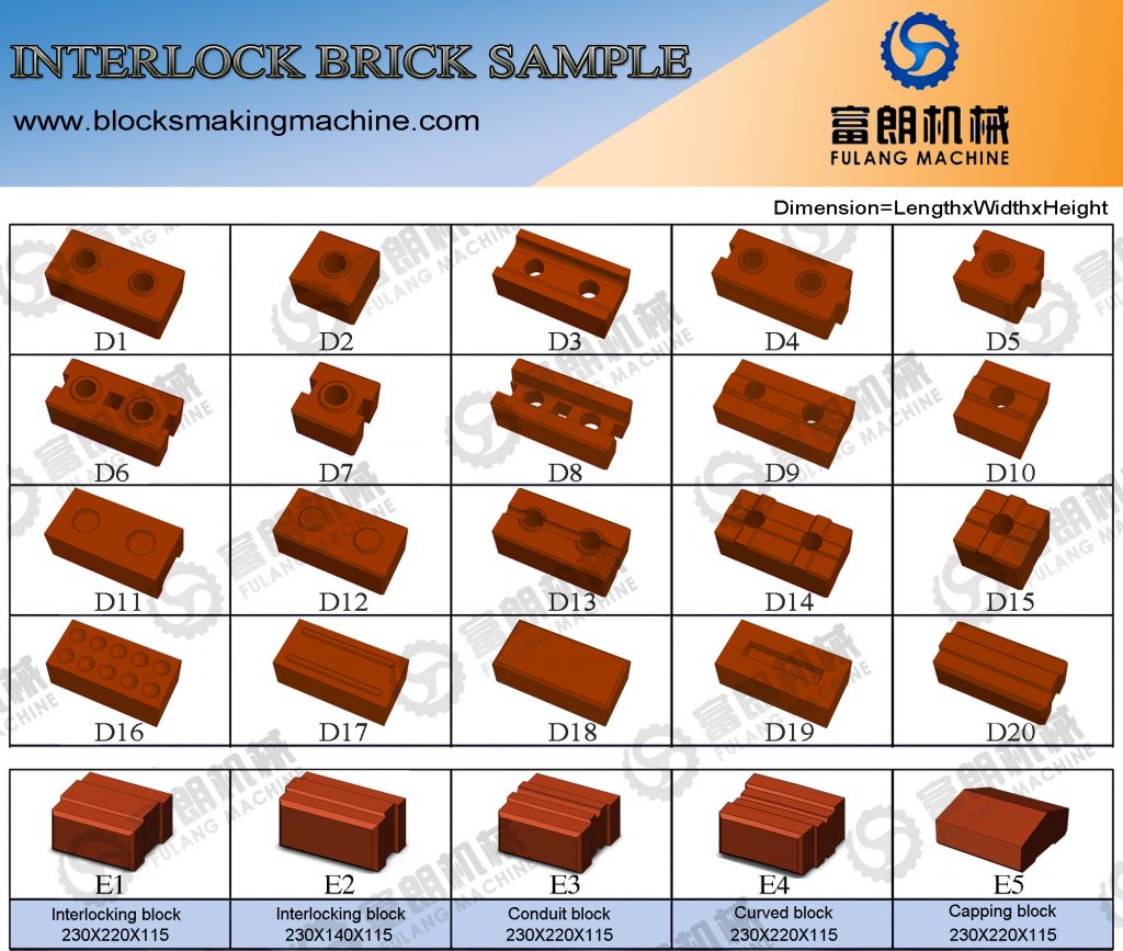 automatic interlocking clay brick making machine