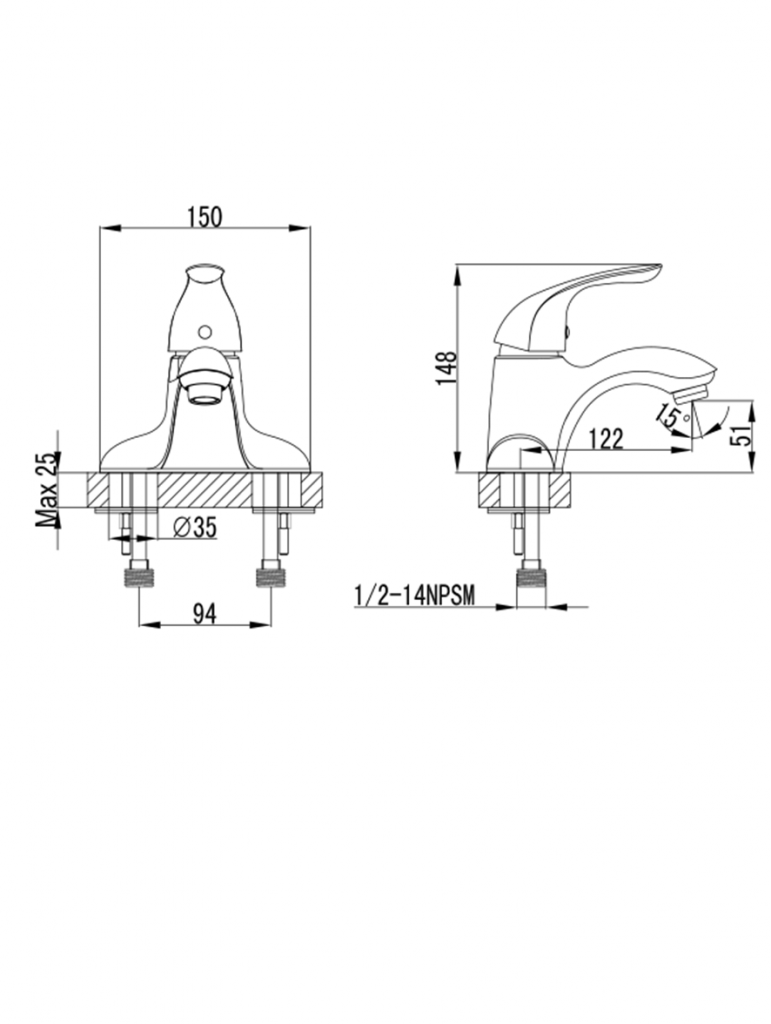 Single Handle lavatory Faucet