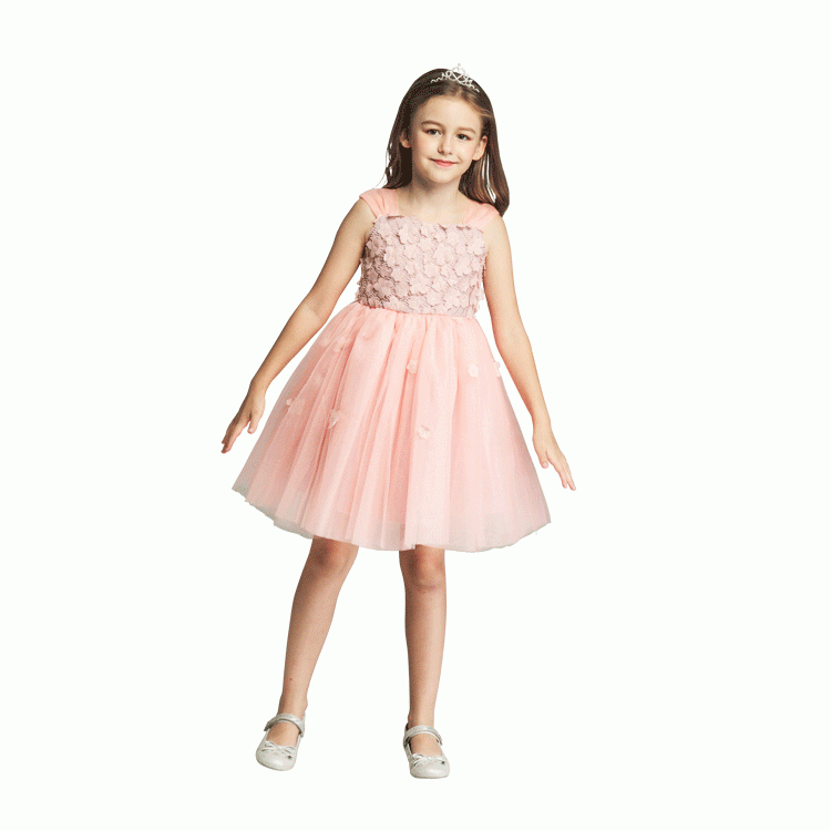 3 Years Old Baby Girl Stylish Wedding Party Dress Children Net Frock Design For Kids 