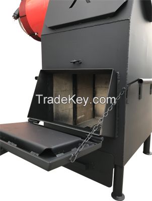 Hot Air Generator/Stove/Boiler/Blower on Solid Fuel (wood, cobs, briquettes, wood waste) 12kw &lt;300m3 