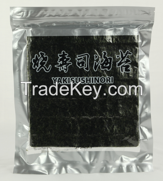 YAKI SUSHI NORI  ROASTED SEAWEED 50SHEETS SILVER GRADE