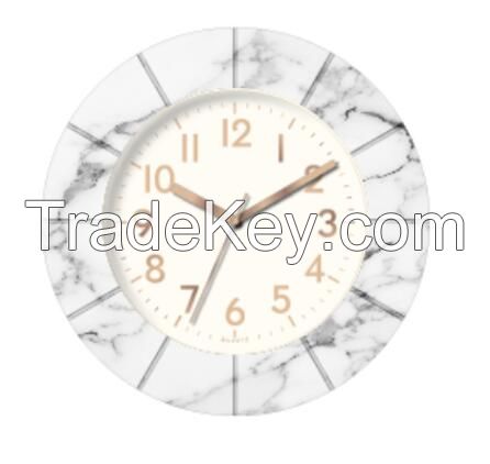 Flowers plastic wall clock