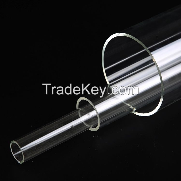 Large Clear quartz glass Tube Open End 