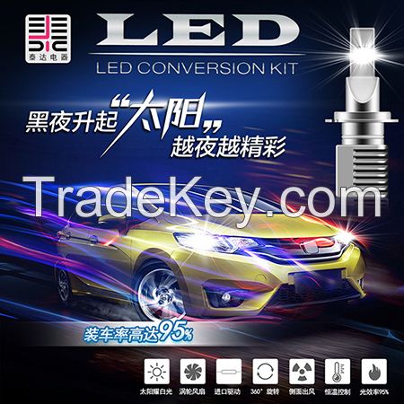 Taida Conversion Kit Universial Dual Color  H7 Bulb 6000 Lumen 30W LED Auto Car 