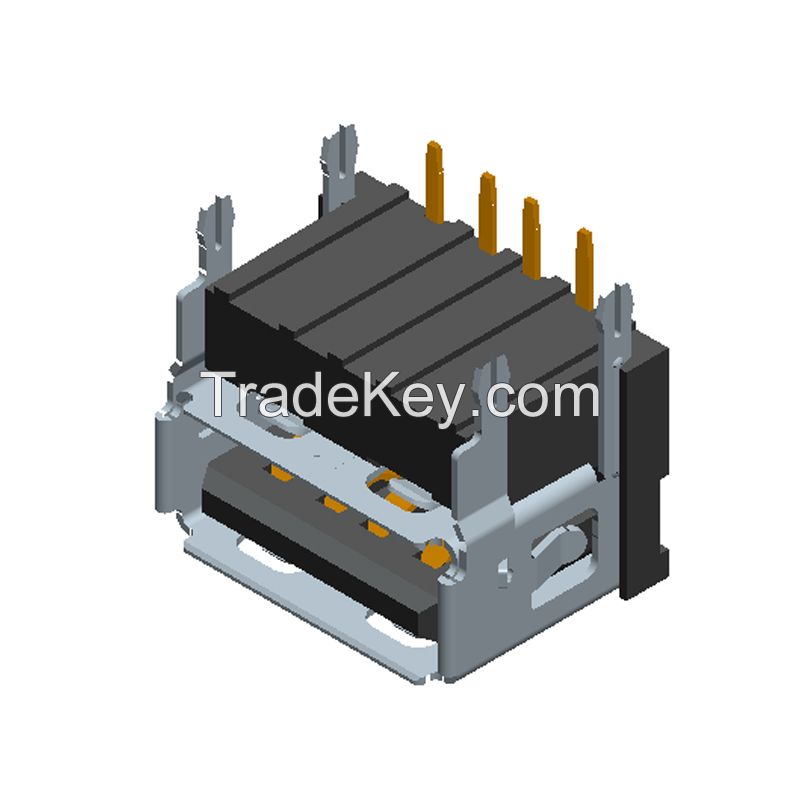 Shenzhen fabricate PCB connector USB Type A USB2.0 Accessories