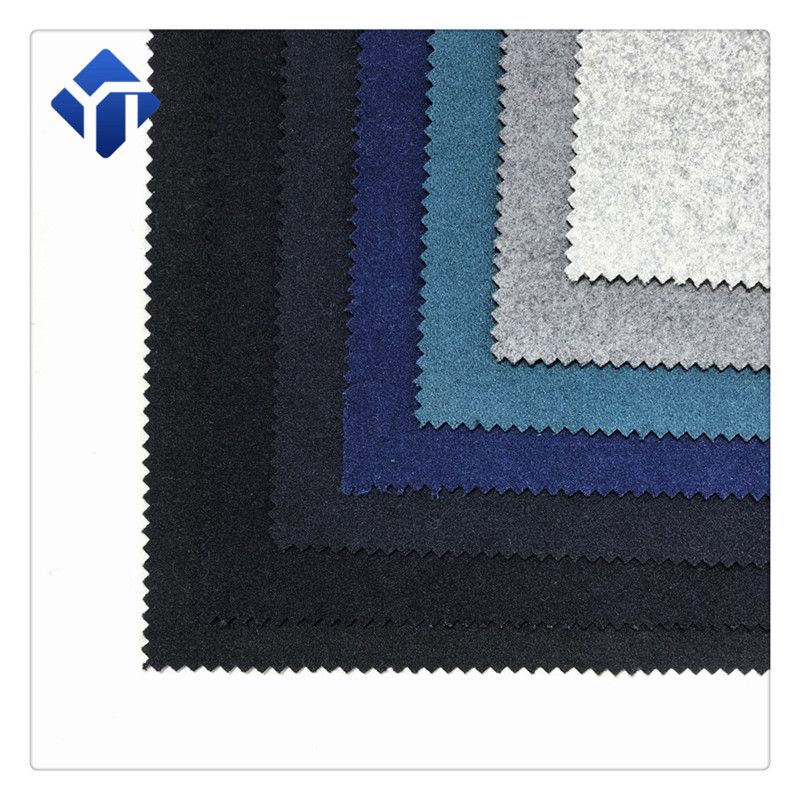 Factory multicolor yarn dyed  melton wool fabric for coat