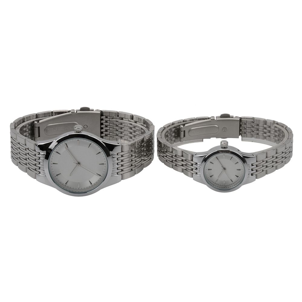 Ultra Thin Stainless Steel couple watch more time quartz watch