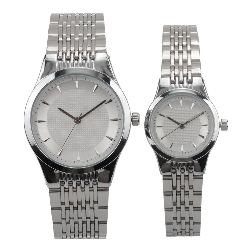 Ultra Thin Stainless Steel couple watch more time quartz watch