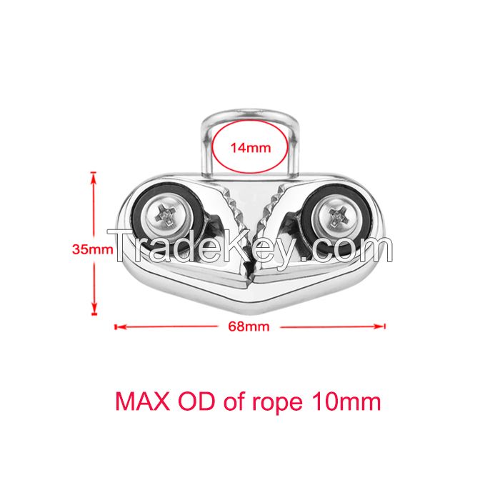 marine hardware stainless steel cam cleat for 6-10mm rope