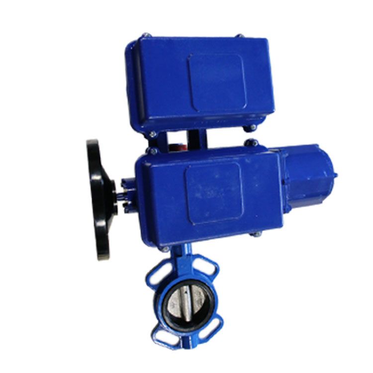 Electric motorized servo soft seal wafer butterfly valve price list