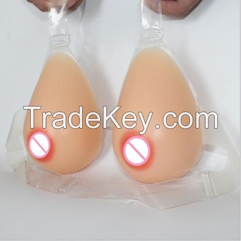 hot sale tear shape water drop wearable silicone breast forms artificial breast silicone boobs for men CD cross dresser