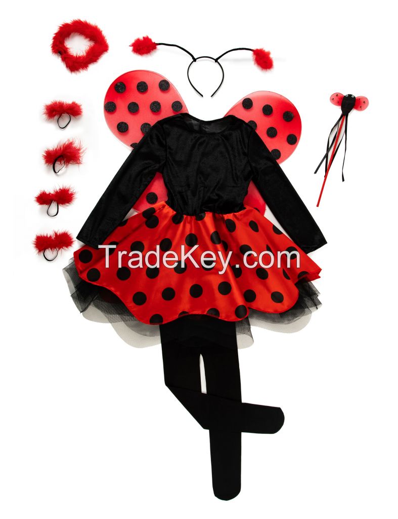 Girls Deluxe Miraculous Ladybug Costume 10pcs