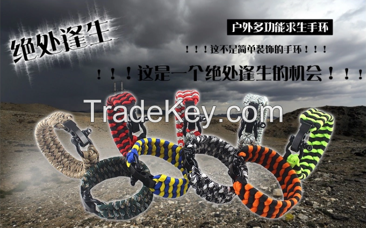 New Fashion Outdoor Items For Camping Customizable Bracelet, 2020 New Products Field Survival Custom Fabric Bracelets 