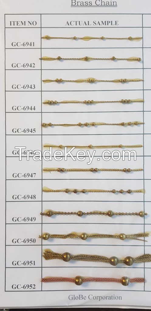 Brass Chain(Ball chain, Fox chain), Jewelry chain