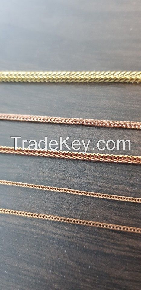 Brass Chain(Ball chain, Fox chain), Jewelry chain