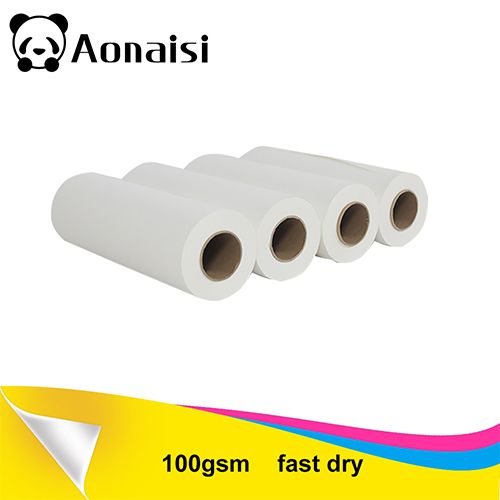 fast dry 70gsm, 80gsm, 90gsm, 100gsm heat textile sublimation paper in rolls 