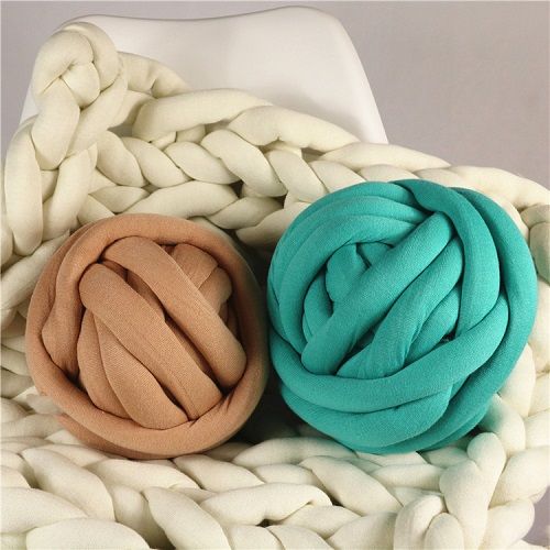 Cotton Tube Chunky cotton Fabric with Polyester Filling for Hand Knit Blankets