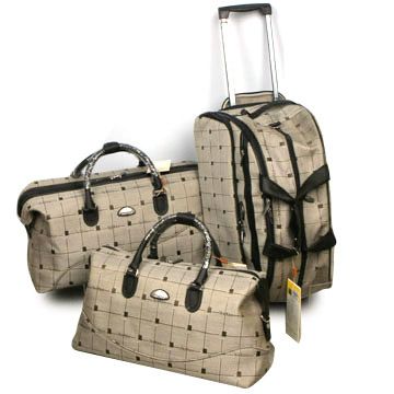 korea jacquard fabric wheeled bag