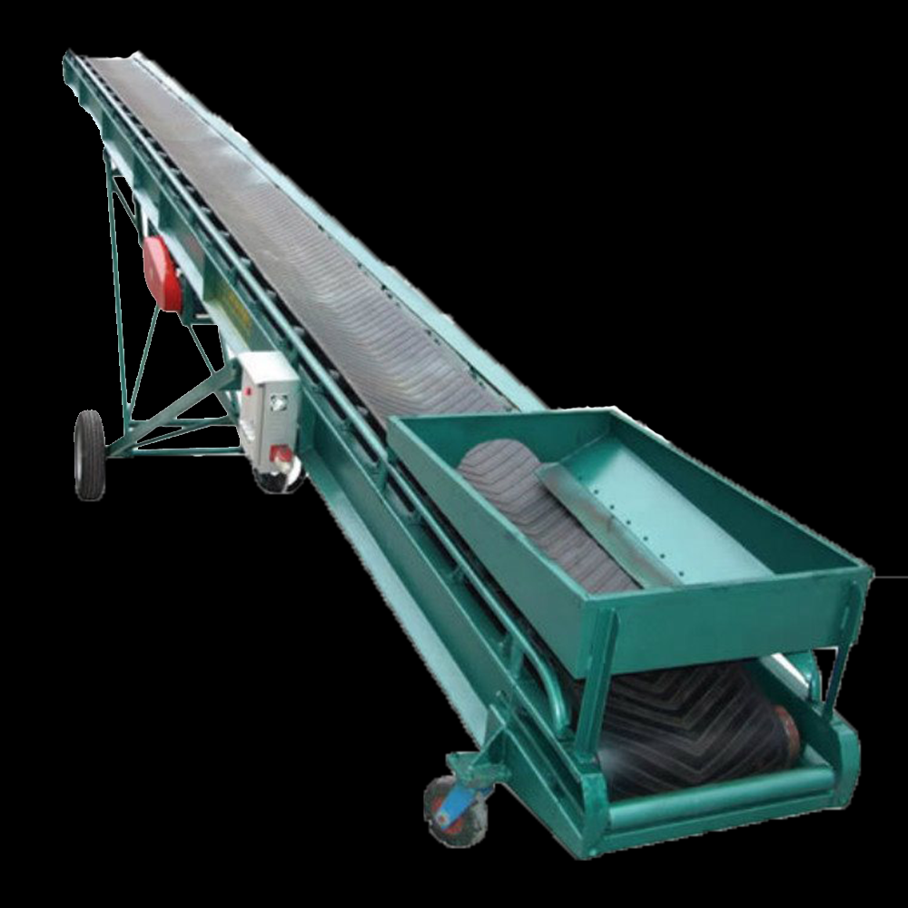 factory supply stone crusher adjustable height portable conveyor belt with wheels