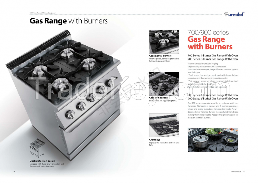 Hotel Restaurant Commercial Kitchen Cooking Equipment With Cabinet Gas Noodle Machine