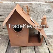 Rusty Metal Birdhouses